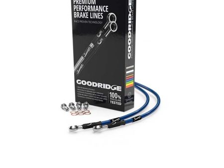 Goodridge 90-03 Honda NSR125RK-R3 Electric Blue Front SS Brake Lines Online Hot Sale