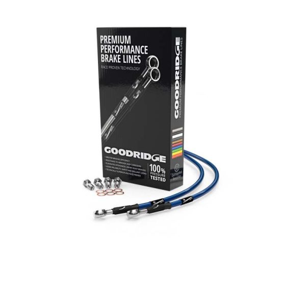 Goodridge 90-03 Honda NSR125RK-R3 Electric Blue Front SS Brake Lines Online Hot Sale