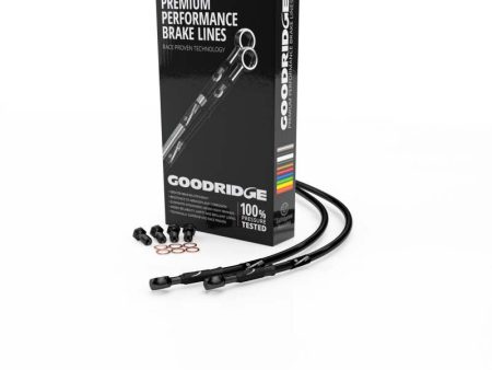 Goodridge 90-96 Kawasaki GPZ900R A7-A8 Black Rear SS Brake Lines w Black Fittings For Discount