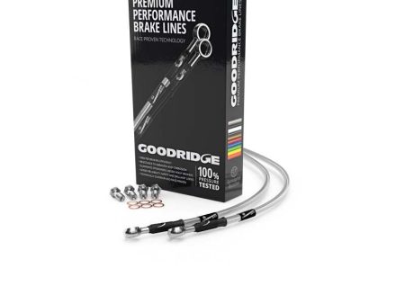 Goodridge 90-96 Kawasaki GPZ900R A7-A8 Clear Front SS Brake Lines For Sale