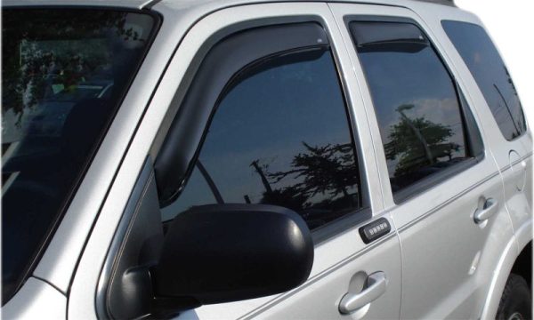 AVS 17-18 Ford F-250 Super Duty Supercab Ventvisor Front & Rear Window Deflectors 4pc - Smoke For Sale