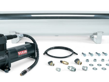 Air Lift 4 Gal. Polished Tank w  Viair 444b Blk Compressor (Incl. Fittings & Mounting Hardware) Online Hot Sale