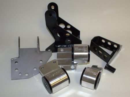 Hasport 88-91 Honda Civic and CRX J-Series Swap Billet Engine Mount Kit Hot on Sale