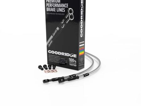 Goodridge 00-03 Honda CBR900R Y-R3 Clear Race Front SS Brake Lines w Black Fittings For Cheap