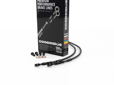 Goodridge 00-03 Honda CBR900R Y-R3 Carbon Race Front SS Brake Lines w Black Fittings Fashion