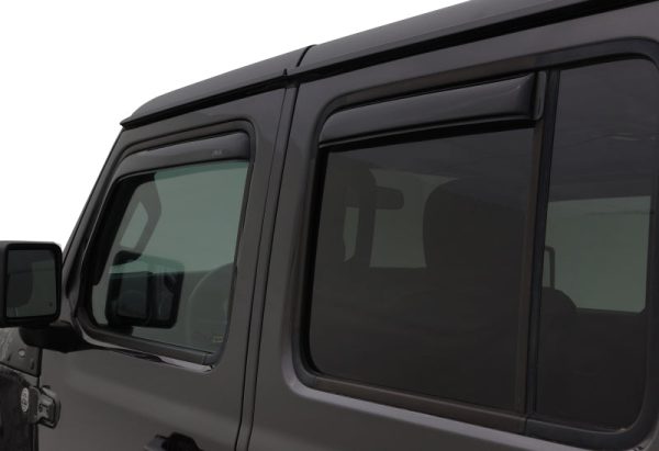 AVS 2018 Jeep Wrangler Unlimited (4-Door) Ventvisor In-Channel Window Deflectors 4pc - Smoke For Sale