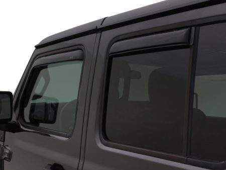 AVS 2018 Jeep Wrangler Unlimited (4-Door) Ventvisor In-Channel Window Deflectors 4pc - Smoke For Sale