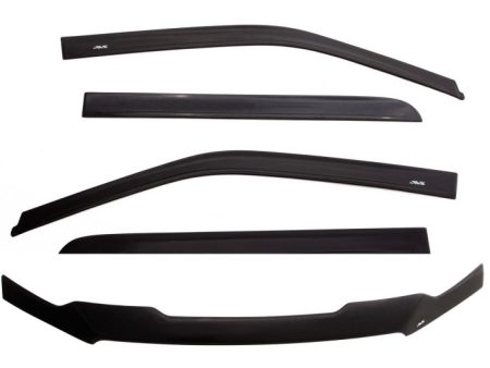 AVS 07-14 Toyota FJ Cruiser Ventvisor & Aeroskin Deflector Combo Kit - Matte Black Cheap