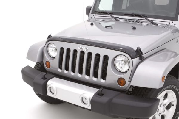 AVS 07-18 Jeep Wrangler Unlimited Aeroskin Low Profile Acrylic Hood Shield - Smoke Online Sale