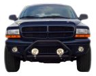 AVS 97-04 Dodge Dakota (Behind Grille 3 Pc) High Profile Bugflector II Hood Shield - Smoke Cheap