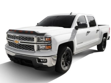 AVS 16-18 Chevrolet Silverado 1500 Low Profile Aeroskin Lightshield Pro - Black Fashion