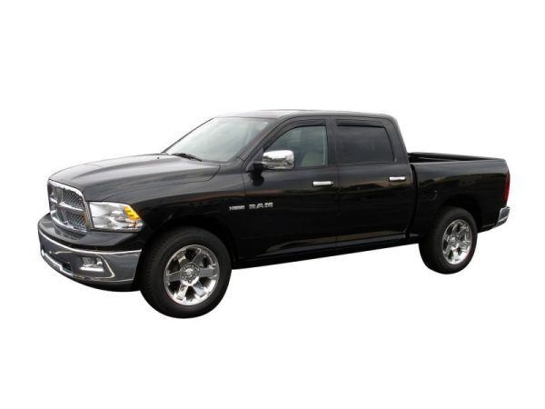 AVS 09-18 Dodge RAM 1500 Crew Cab Ventvisor Low Profile In-Channel Deflectors 4pc - Smoke For Discount