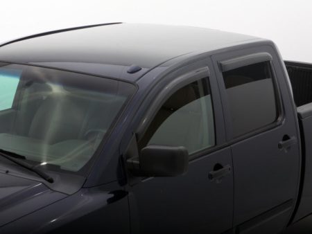 AVS 04-15 Nissan Titan Crew Cab Ventvisor Outside Mount Window Deflectors 4pc - Smoke Cheap