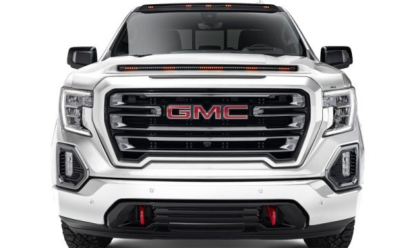 AVS 20-23 GMC Sierra 1500 Aeroskin LightShield Pro Color-Match Hood Protector - Wht. Frost Tri-Coat Hot on Sale