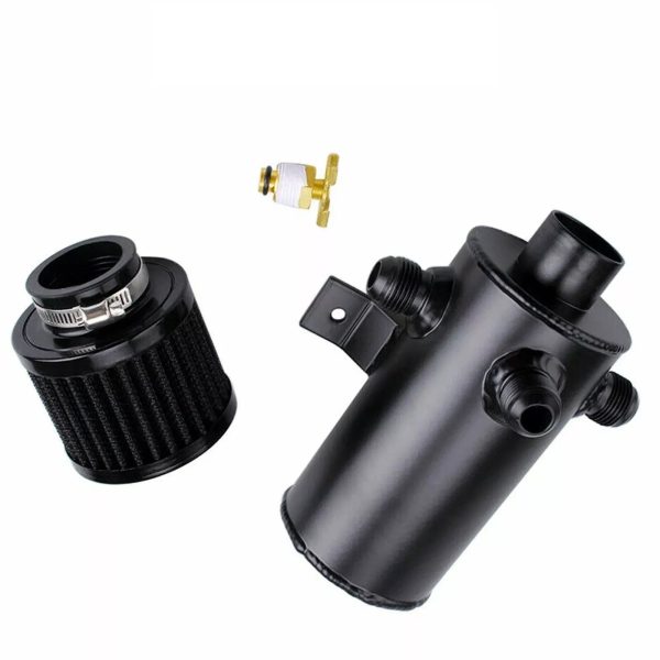 -10An Port Oil Catch Tank Can Baffled Breather Filter Aluminum 750ml Reservoir Sale