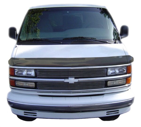 AVS 96-02 Chevy Express 1500 High Profile Bugflector II Hood Shield - Smoke on Sale