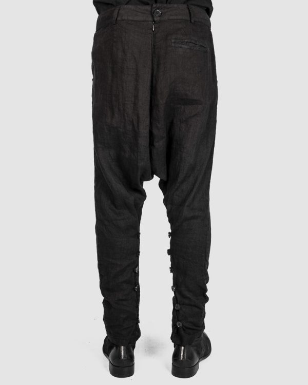 Back zipped drop pants Discount