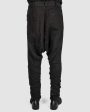 Back zipped drop pants Discount