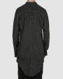 Elongated cotton shirt graphite Online Sale