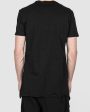 Asymmetric real cut tshirt black Fashion