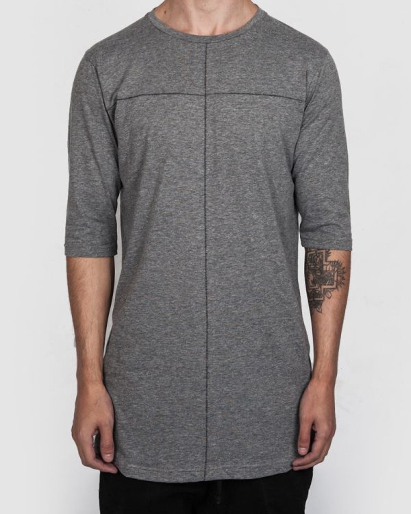 Scar stitched cross tshirt grey Online now