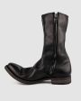 AAEB03 side zip tall boots - Jet Black For Cheap