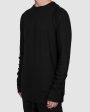 Cotton rib sweatshirt black Discount