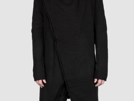 Asymmetric hooded cardigan Online Sale