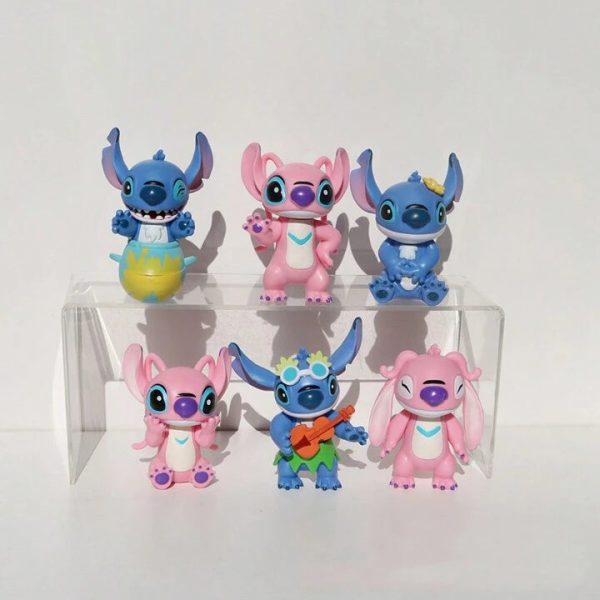 Paquete 6 Piezas Stitch & Angel Disney PVC ZEB-208 Fashion