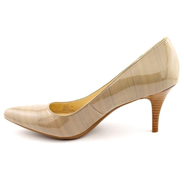 Calvin Klein Ashley Patent Leather Pump, Beige (Women) Online now