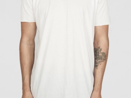 Scar stitch detail cotton tshirt white For Discount