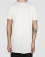 Scar stitch detail cotton tshirt white For Discount