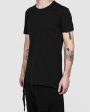 Asymmetric real cut tshirt black Fashion