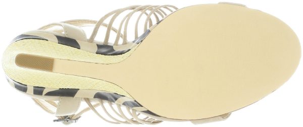 Calvin Klein Marion Shiny S Nappa Wedge Sandal, Oatmeal (Women) Online Sale