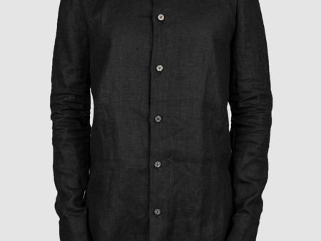 Einar mandarin collar shirt black Online