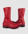 AAEB03 side zip tall boots - Chili Red on Sale