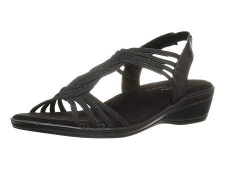 Easy Street Women s Natara Flat Sandal, Black (Women) For Discount