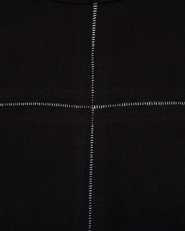 Scar stitched cross tshirt black For Sale