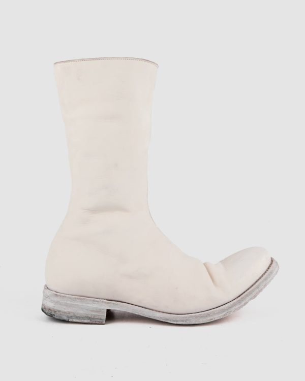 AAEB03 side zip tall boots - Ivory White Online now