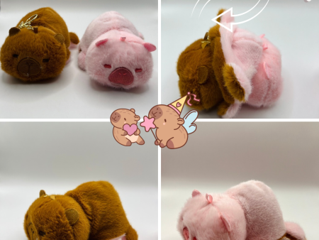 Llavero Peluche Reversible 2 en 1 Capibara y Cerdo Online