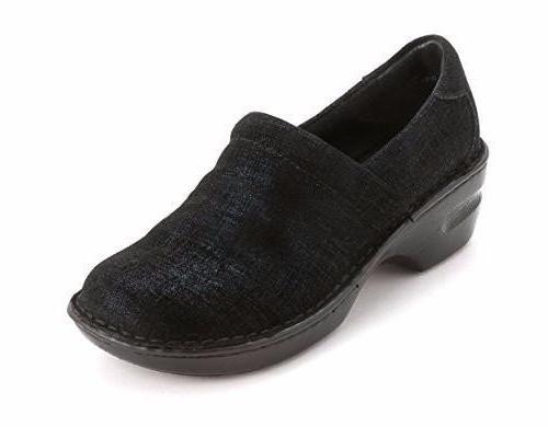 B.O.C Born Concept Margaret Navy Twinkle Metallic Suede Clog (Women) on Sale