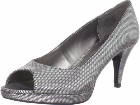 Bandolino Mylah Peep Toe Pump,Silver (Women) Online now