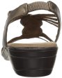 Easy Street Women s Natara Flat Sandal, Pewter (Women) Discount