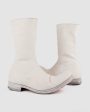 AAEB03 side zip tall boots - Ivory White Online now