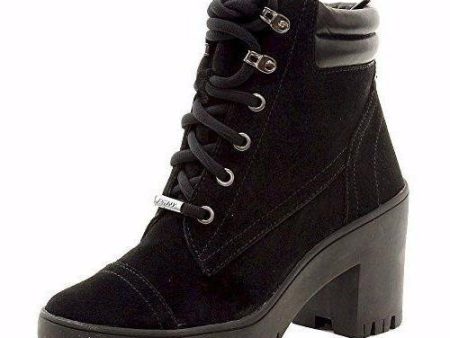 Donna Karan DKNY Shelby Fashion Black Lace Up Boot (Women) Fashion