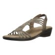 Easy Street Women s Natara Flat Sandal, Pewter (Women) Discount