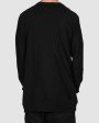 Cotton rib sweatshirt black Discount