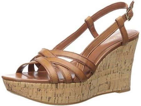 Lauren Ralph Lauren Quaylin Wedge Sandal, Polo Tan Soft Burnished Calf  (Women) For Sale