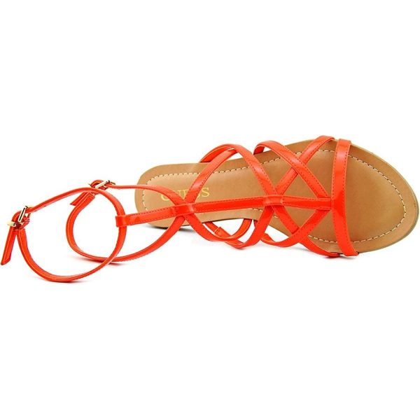 GUESS Mannie Gladiator Sandals, Dark Red (Women) For Cheap