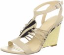 Calvin Klein Marion Shiny S Nappa Wedge Sandal, Oatmeal (Women) Online Sale